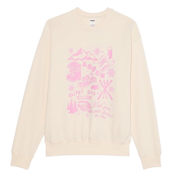 🔥VS Pink NEW RELEASE classic crew pullover sweatshirt sweater sz XL NWT - Picture 5 of 15